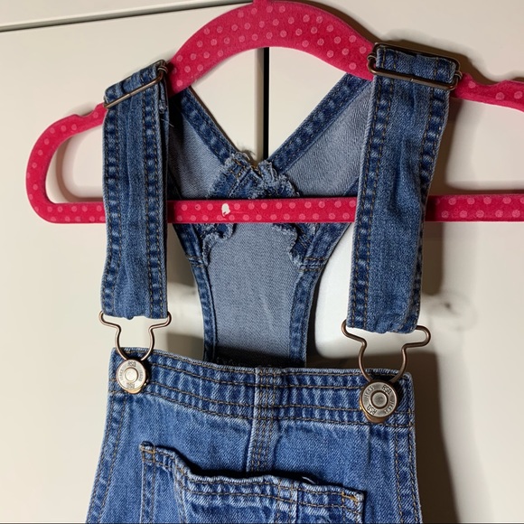 RSQ Distressed Denim Shortalls. - Picture 2 of 13